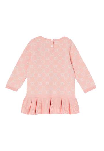 Liu-jo Bambina Abito Rosa Per Neonata Logo Allover.