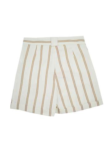 Liu-jo Bambina Bermuda Beige Con Righe Marroni.