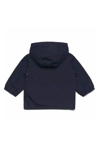 Kway Bambino Giubbino Antivento Reversibile Con Fodera A Righe.