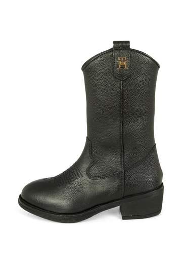 Tommy Hilfiger Bambina Camperos Neri In Pelle.