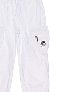 Pinko Bambina Pantalone Bianco Per Neonatat Modello Cargo.