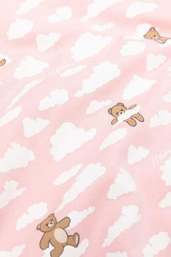 Moschino Neonata Coperta Per Neonata Stampa Nuvolette E Orsetti.
