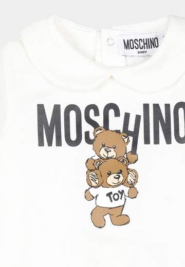 Neonato Tutina Con Colletto Stampa Logo E Teddy.