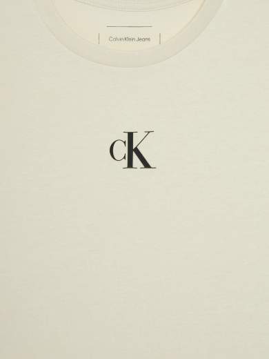 Calvin Klein Bambina T-shirt Cropped Con Stampa Logo