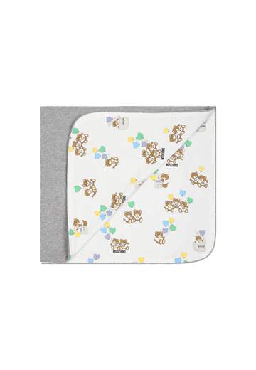 Moschino Neonato Coperta Per Neonato In Caldo Cotone,stampa Teddy.