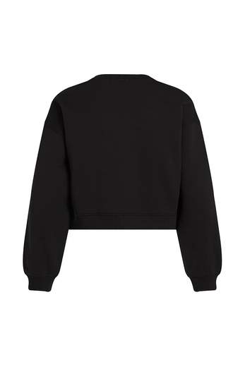 Calvin Klein Bambina Felpa Nera Stampa Logo Glitter.