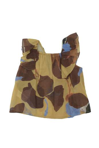 Manila Grace Bambina Casacca Per Ragazza Tessuto Fantasia Marrone.