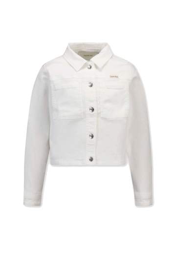 Calvin Klein Bambino Giubbino In Jeans Bianco.