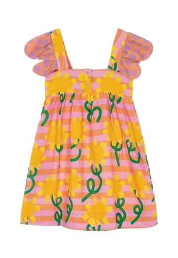 Stella Mc Cartney Bambina Abito Per Bambina Stampa Girasoli.