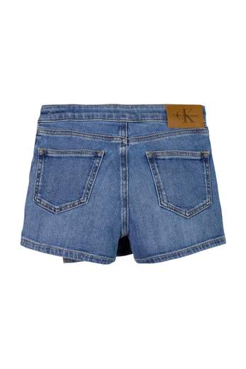 Calvin Klein Bambina Shorts In Denim Effetto Gonna.