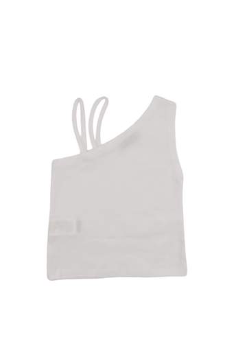 Gaelle Bambina T-shirt Monospalla Per Ragazza,stampa Logo Fucsia.