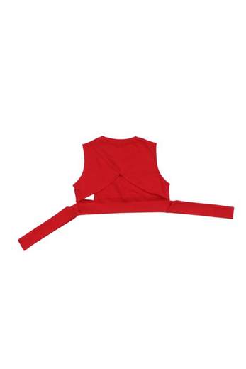 Manila Grace Bambina Canotta Rossa Cropped.