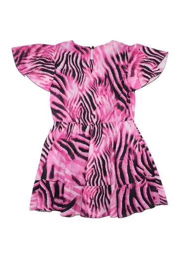 Gaelle Bambina Abito Fuxia Per Ragazza,fantasia Zebrata.