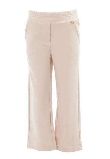 Manila Grace Bambina Pantalone Beige In Felpa Per Bambina.