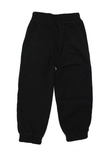 Manila Grace Bambina Pantalone Nero In Felpa Con Elastico In Vita.