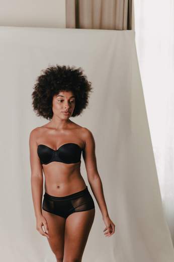 LEJABY Reggiseno fascia autoreggente imbottito