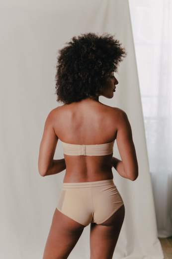 LEJABY Reggiseno fascia autoreggente imbottito