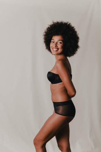 LEJABY Reggiseno fascia autoreggente imbottito