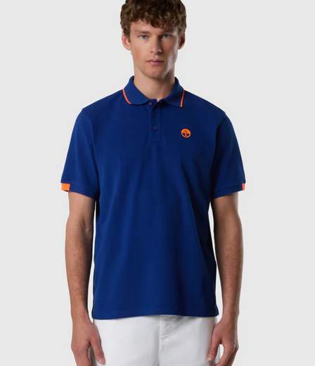 POLO CON DETTAGLI FLUO