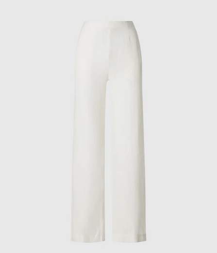 PANTALONI IN LINO CON VITA PAPERBAG
