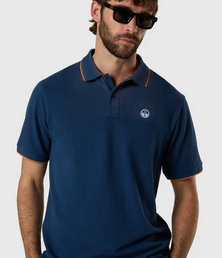 POLO CON BORDI A CONTRASTO