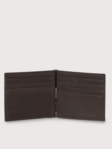 PORTAFOGLIO CHEVRETTE IN PELLE CON CLIP FERMA-BANCONOTE