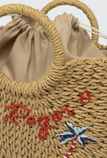 BORSA PANIER MEDIA IN CARTA INTRECCIATA