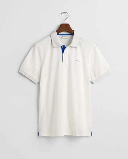 POLO IN PIQUE A CONTRASTO