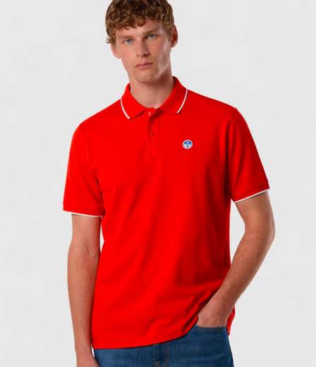 POLO CON BORDI A CONTRASTO