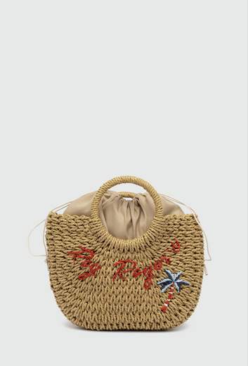 BORSA PANIER MEDIA IN CARTA INTRECCIATA