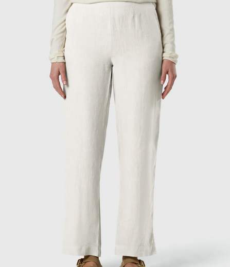 PANTALONI IN LINO CON VITA PAPERBAG