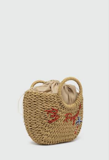 BORSA PANIER MEDIA IN CARTA INTRECCIATA