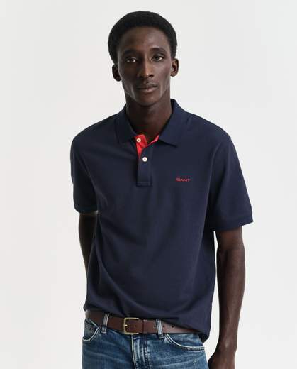 POLO IN PIQUE A CONTRASTO