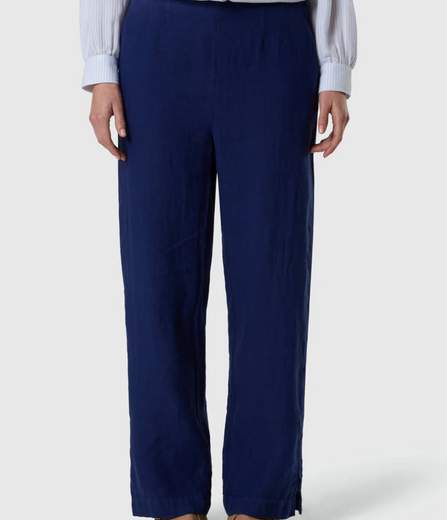 PANTALONI IN LINO CON VITA PAPERBAG