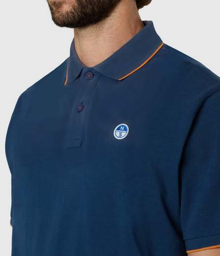 POLO CON BORDI A CONTRASTO
