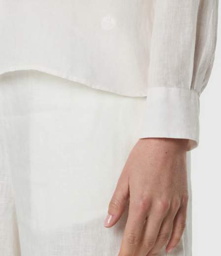 CAMICIA IN LINO CON LOGO RICAMATO