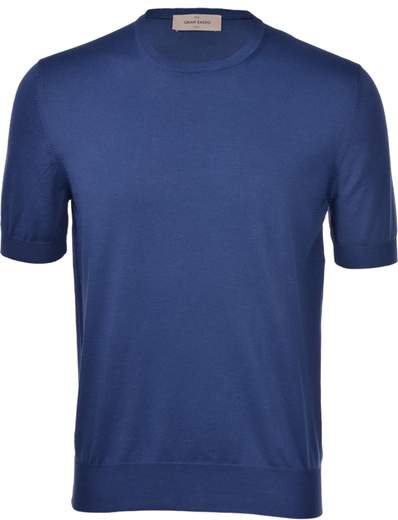 MAGLIA GIROCOLLO IN COTONE WASHED