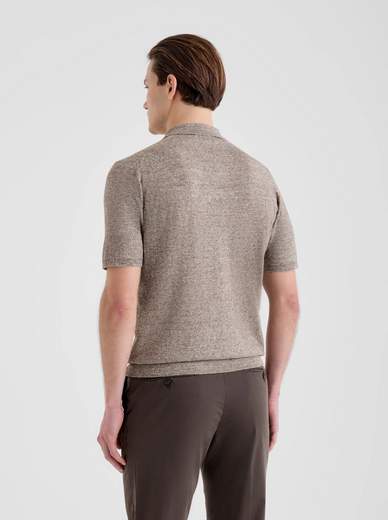POLO SKIPPER IN LINO E COTONE
