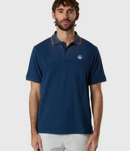 POLO CON BORDI A CONTRASTO