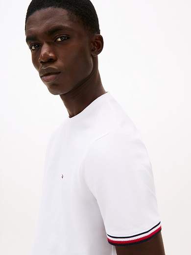T-SHIRT GLOBAL STRIPE CUFF TEE