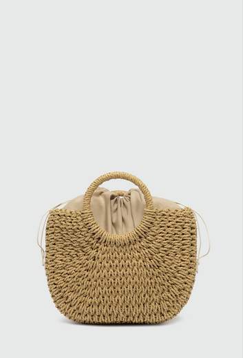 BORSA PANIER MEDIA IN CARTA INTRECCIATA