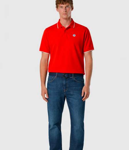 POLO CON BORDI A CONTRASTO