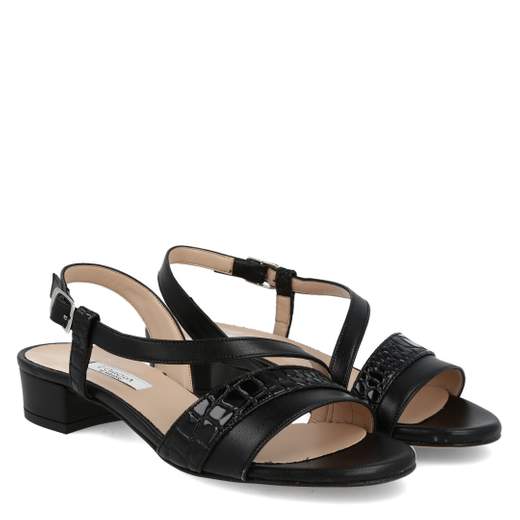 L'AMOUR SANDALI BASSO CON FASCIA BIMATERIALE PELLE/COCCO , TACCO DA 3 CM , FONDO CUOIO