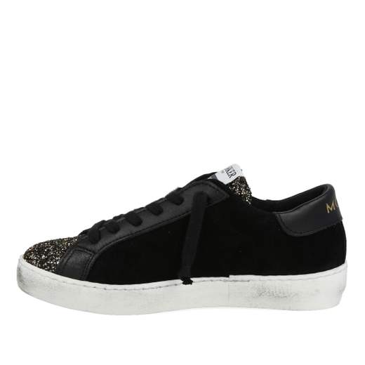 SNEAKERS UMA PARKER LINEA SUPERMOON IN CAMOSCIO E GLITTER ,CON FINITURE ORO E SUOLA ERGONOMICA IN GOMMA.