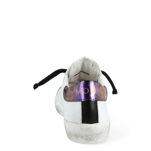 SNEAKERS UMA PARKER LINEA SUPERMOON IN PELLE ,CON FINITURE LAME' VIOLA  E PITONE.SUOLA ERGONOMICA IN GOMMA.