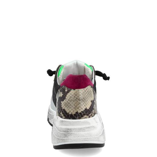 SNEAKERS UMA PARKER LINEA SUPERMOON IN PELLE ,CON FINITURE MIX DI COLORI E PITONE E SUOLA ERGONOMICA IN GOMMA.