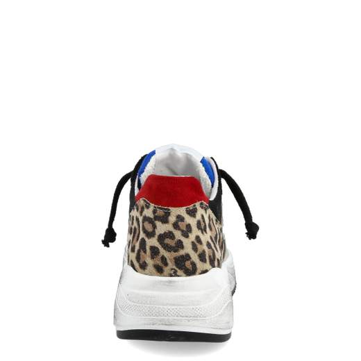 SNEAKER UMA PARKER LINEA SUPERMOON IN PELLE ,CON FINITURE ORO E LEOPARD E SUOLA ERGONOMICA IN GOMMA.