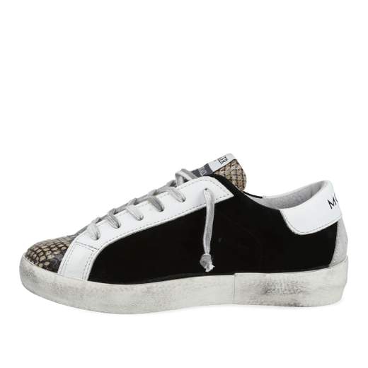 SNEAKERS UMA PARKER LINEA SUPERMOON IN CAMOSCIO E STAMPA PITONE,CON FINITURE IN GLITTER.SUOLA ERGONOMICA IN GOMMA.
