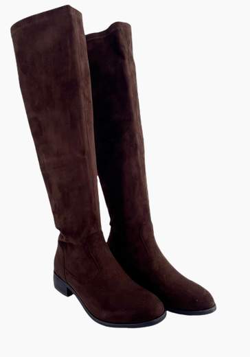 UMA PARKER STIVALE ALTO IN CAMOSCIO ELASTICIZZATO