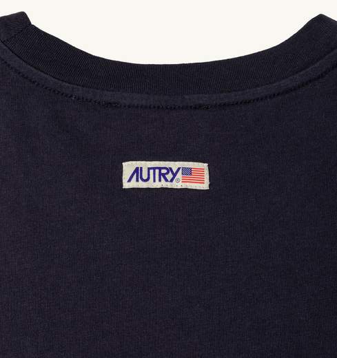 Autry T-shirt In Cotone Label Per Il Tempo Libero
